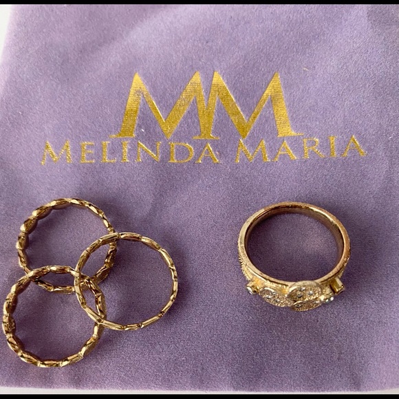 MM Melinda Maria FOUR Stacking Rings - Picture 2 of 7